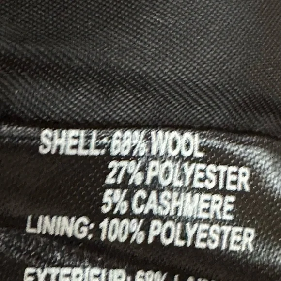 Stunning Karl Lagerfeld Black Double Breasted Wool Cashmere Pea Coat Jacket - Picture 11 of 11